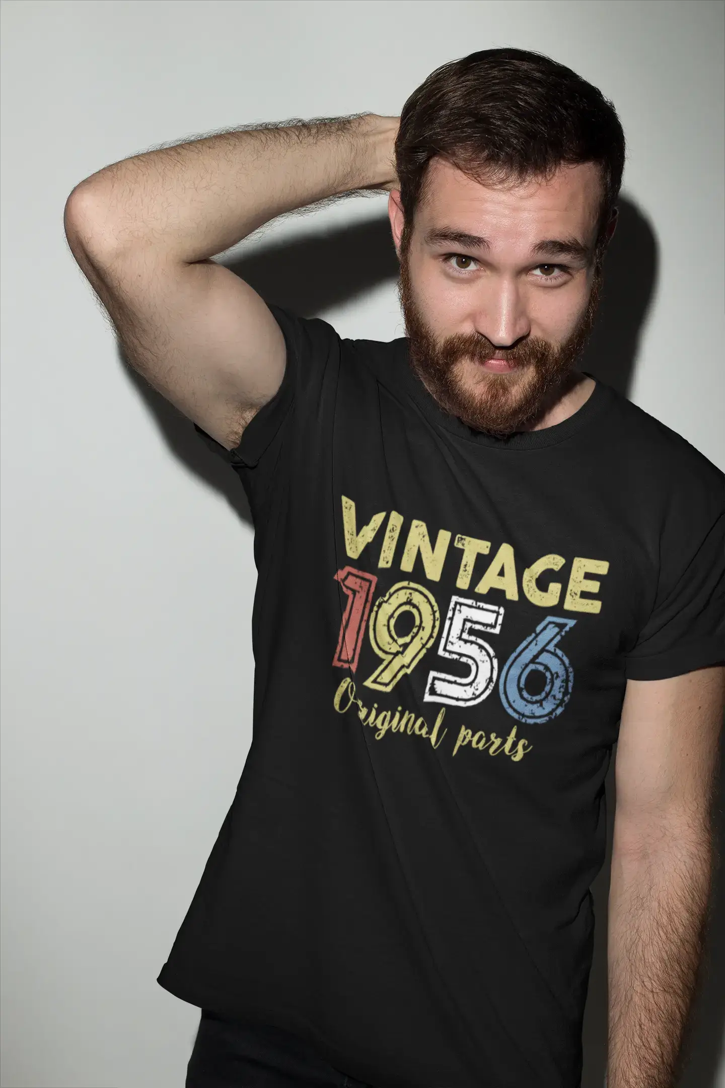 ULTRABASIC - Graphic Printed Men's Vintage 1956 T-Shirt Navy