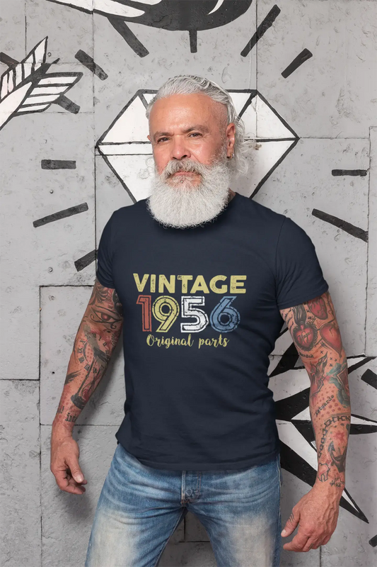 ULTRABASIC - Graphic Printed Men's Vintage 1956 T-Shirt Deep Black