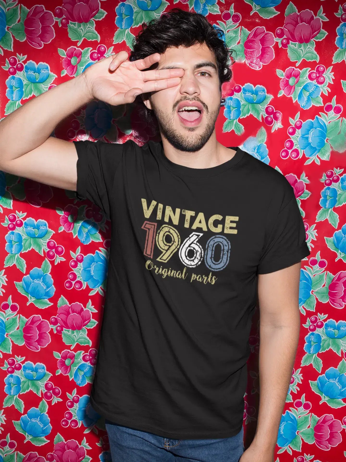 ULTRABASIC - Graphic Printed Men's Vintage 1960 T-Shirt Denim