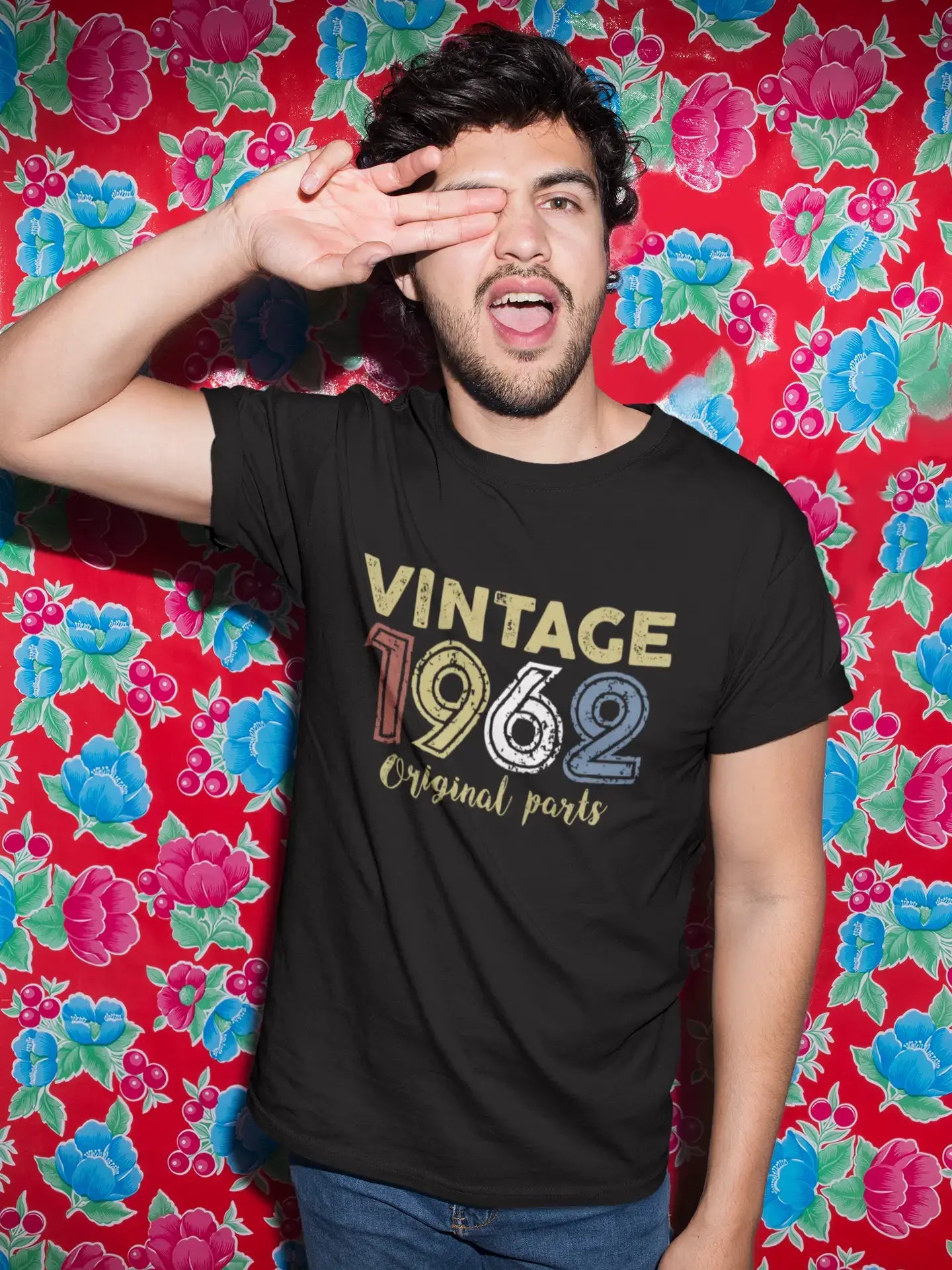 ULTRABASIC - Graphic Printed Men's Vintage 1962 T-Shirt Navy