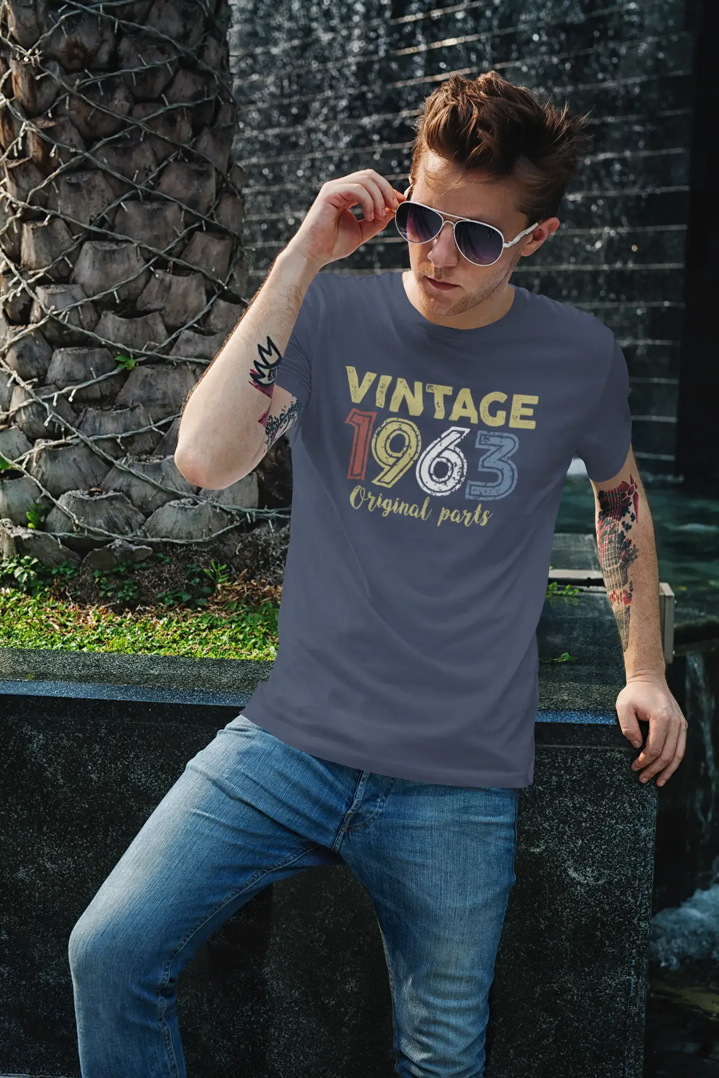 ULTRABASIC - Graphic Printed Men's Vintage 1963 T-Shirt Mouse Grey
