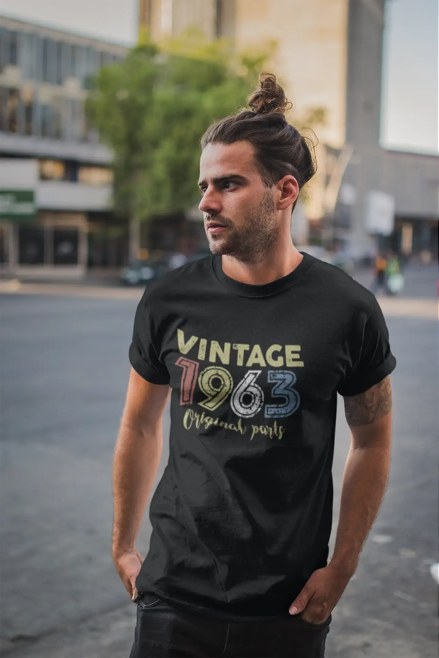 ULTRABASIC - Graphic Printed Men's Vintage 1963 T-Shirt Denim