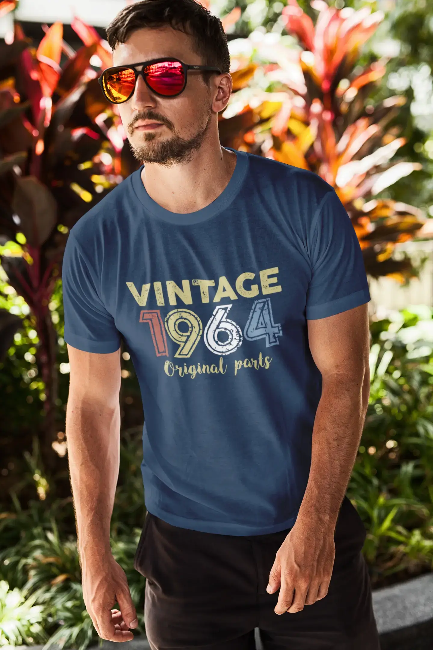 ULTRABASIC - Graphic Printed Men's Vintage 1964 T-Shirt Denim