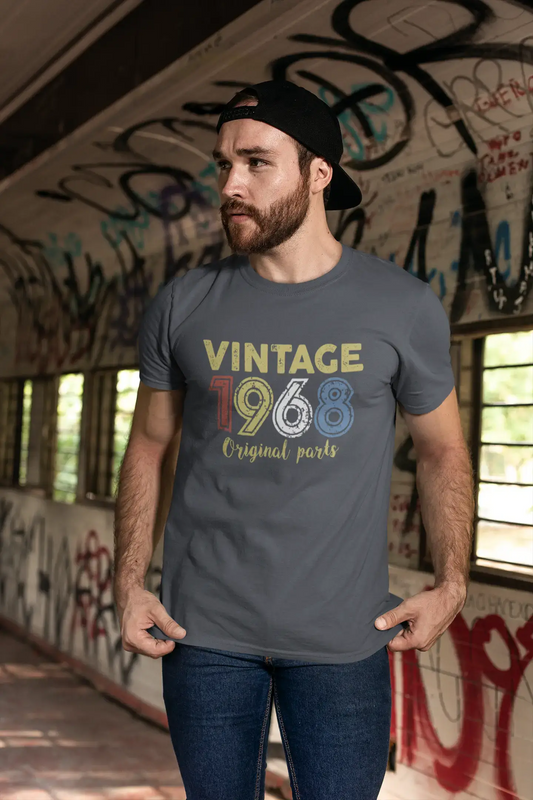 ULTRABASIC - Graphic Printed Men's Vintage 1968 T-Shirt Navy