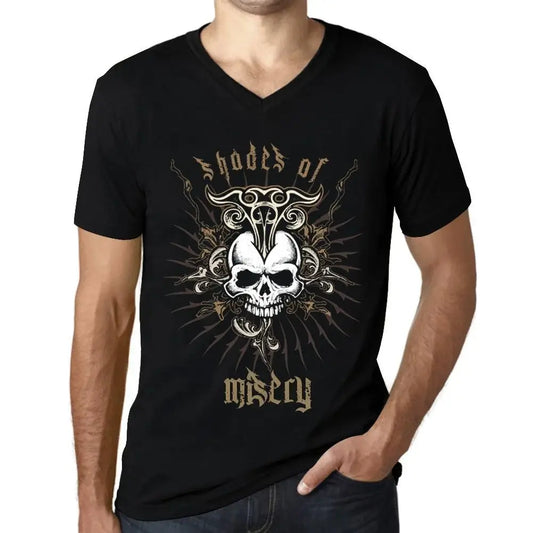 Men's Graphic T-Shirt V Neck Shades Of Misery Limited Edition Short Sleeve Tee-Shirt Vintage Birthday Gift Novelty
