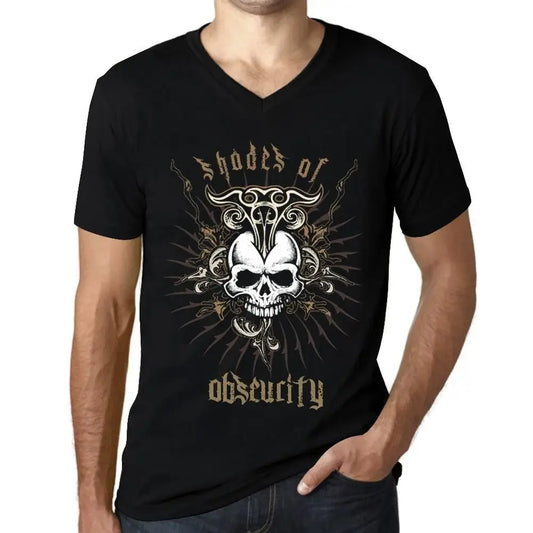 Men's Graphic T-Shirt V Neck Shades Of Obscurity Limited Edition Short Sleeve Tee-Shirt Vintage Birthday Gift Novelty