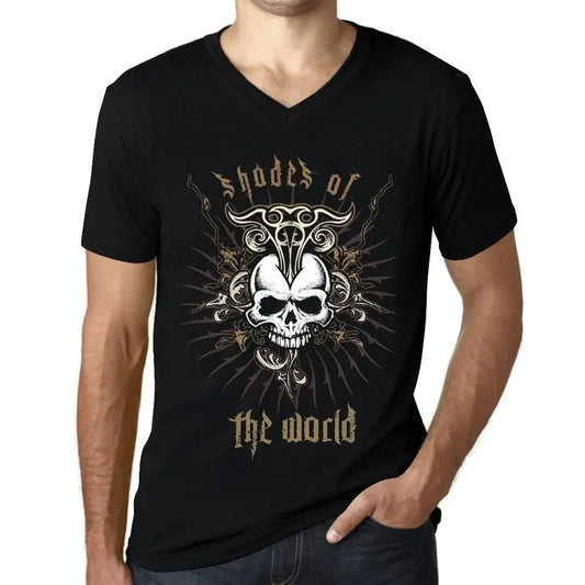 Men's Graphic T-Shirt V Neck Shades Of The World Limited Edition Short Sleeve Tee-Shirt Vintage Birthday Gift Novelty