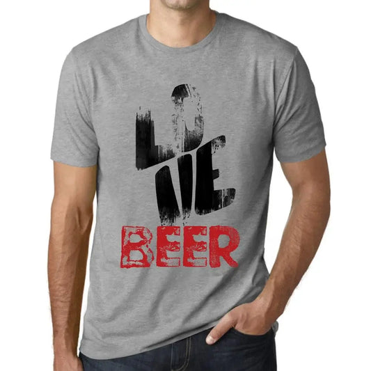 Men's Graphic T-Shirt Love Beer Eco-Friendly Limited Edition Short Sleeve Tee-Shirt Vintage Birthday Gift Novelty