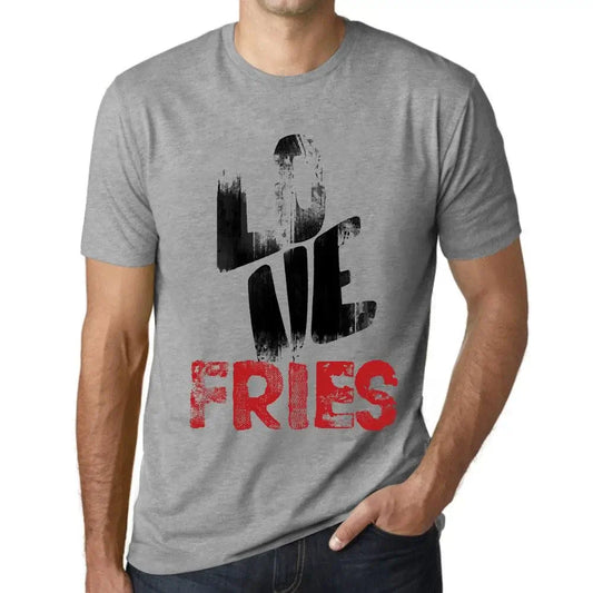 Men's Graphic T-Shirt Love Fries Eco-Friendly Limited Edition Short Sleeve Tee-Shirt Vintage Birthday Gift Novelty