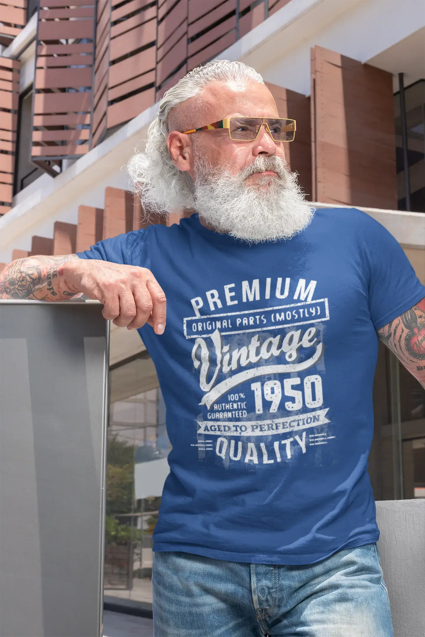 ULTRABASIC – <span>Grafisches</span> <span>Herren</span> -T-Shirt „1950 Aged to Perfection“ <span>als</span> <span>Geburtstagsgeschenk</span>
