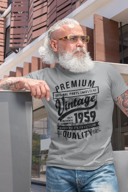 ULTRABASIC – <span>Grafisches</span> <span>Herren</span> -T-Shirt „1959 Aged to Perfection“ <span>als</span> <span>Geburtstagsgeschenk</span>