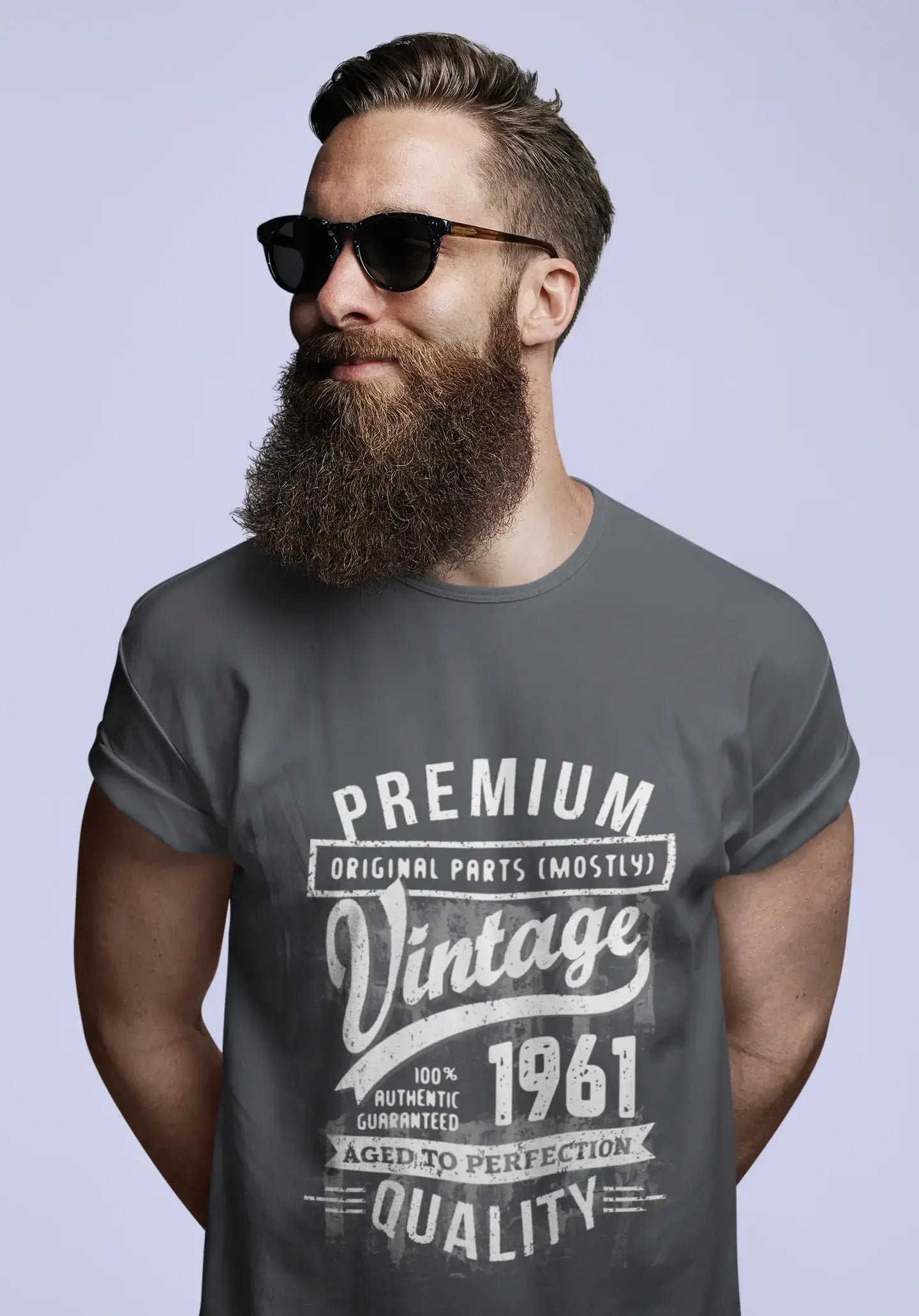 ULTRABASIC – <span>Grafisches</span> <span>Herren</span> -T-Shirt „1961 Aged to Perfection“ <span>als</span> <span>Geburtstagsgeschenk</span>