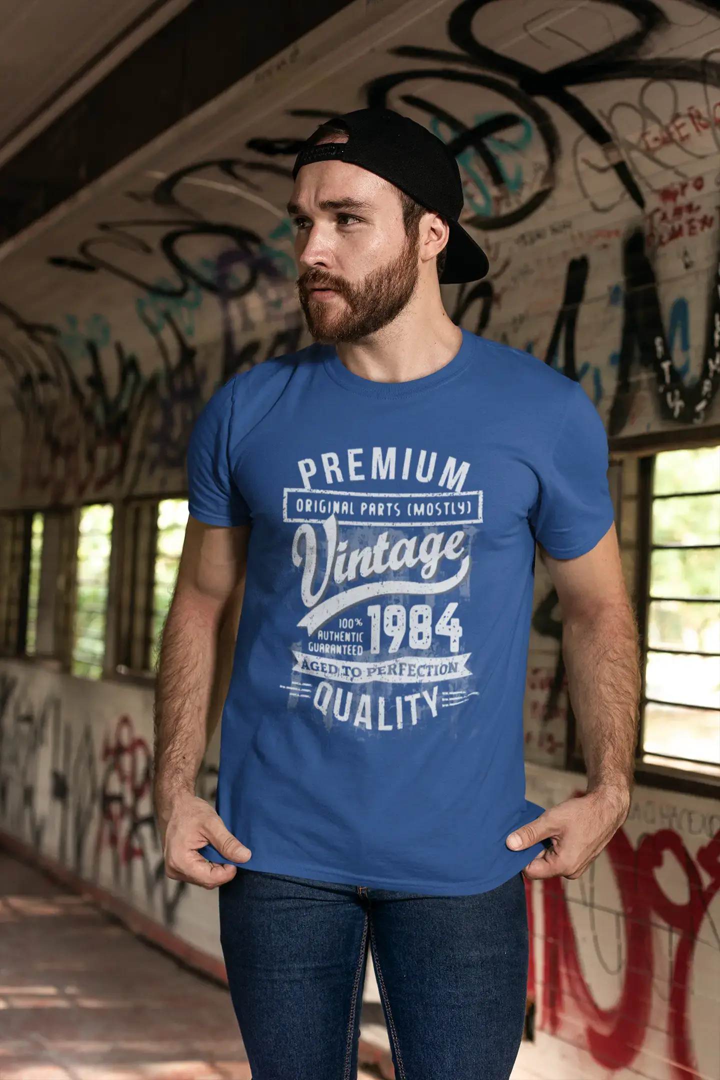 ULTRABASIC - Graphic Men's 1984 Aged to Perfection Birthday Gift T-Shirt