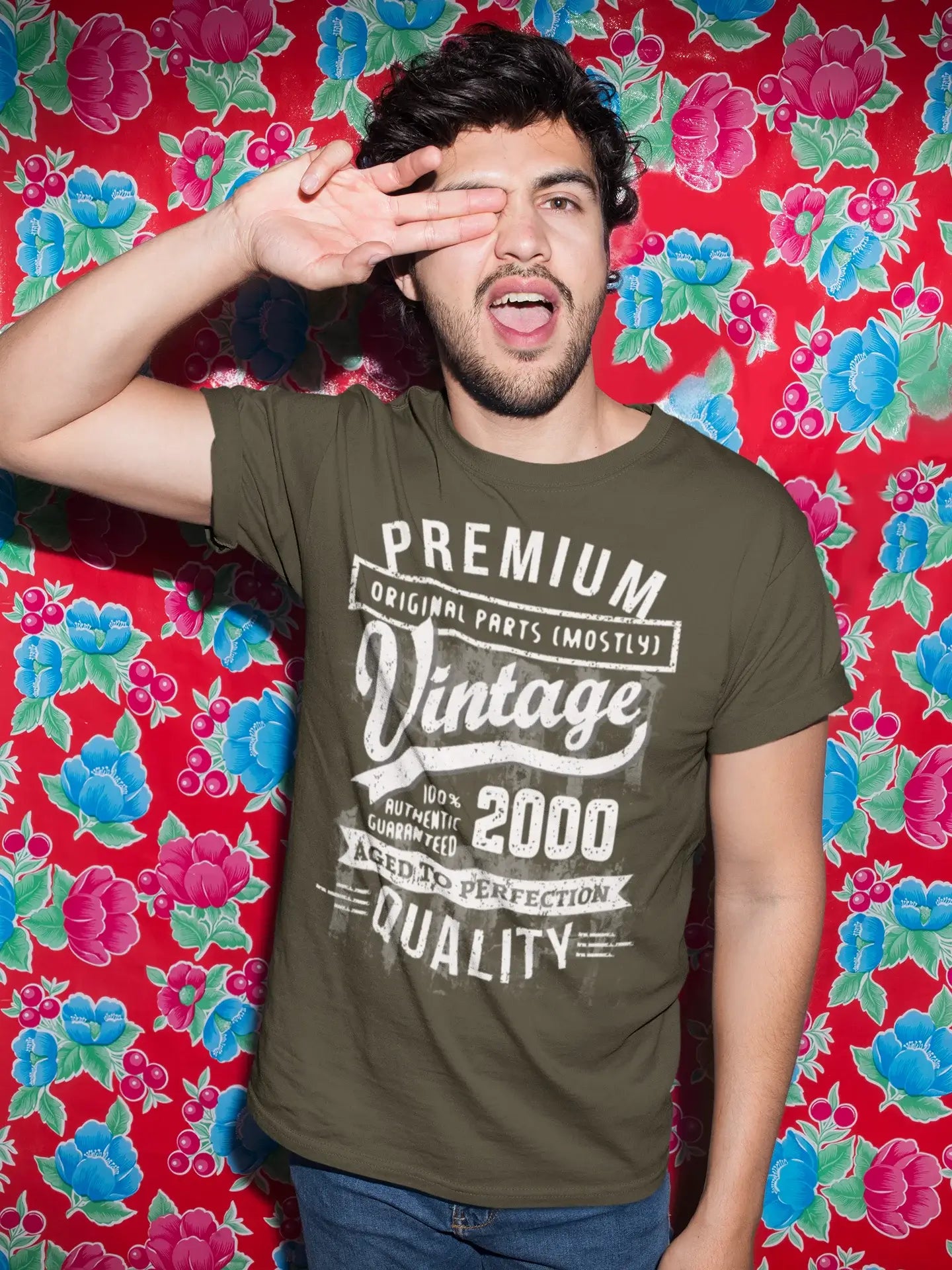 ULTRABASIC - Graphic Men's 2000 Aged to Perfection Birthday Gift T-Shirt