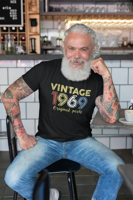 ULTRABASIC - Graphic Printed Men's Vintage 1969 T-Shirt Navy