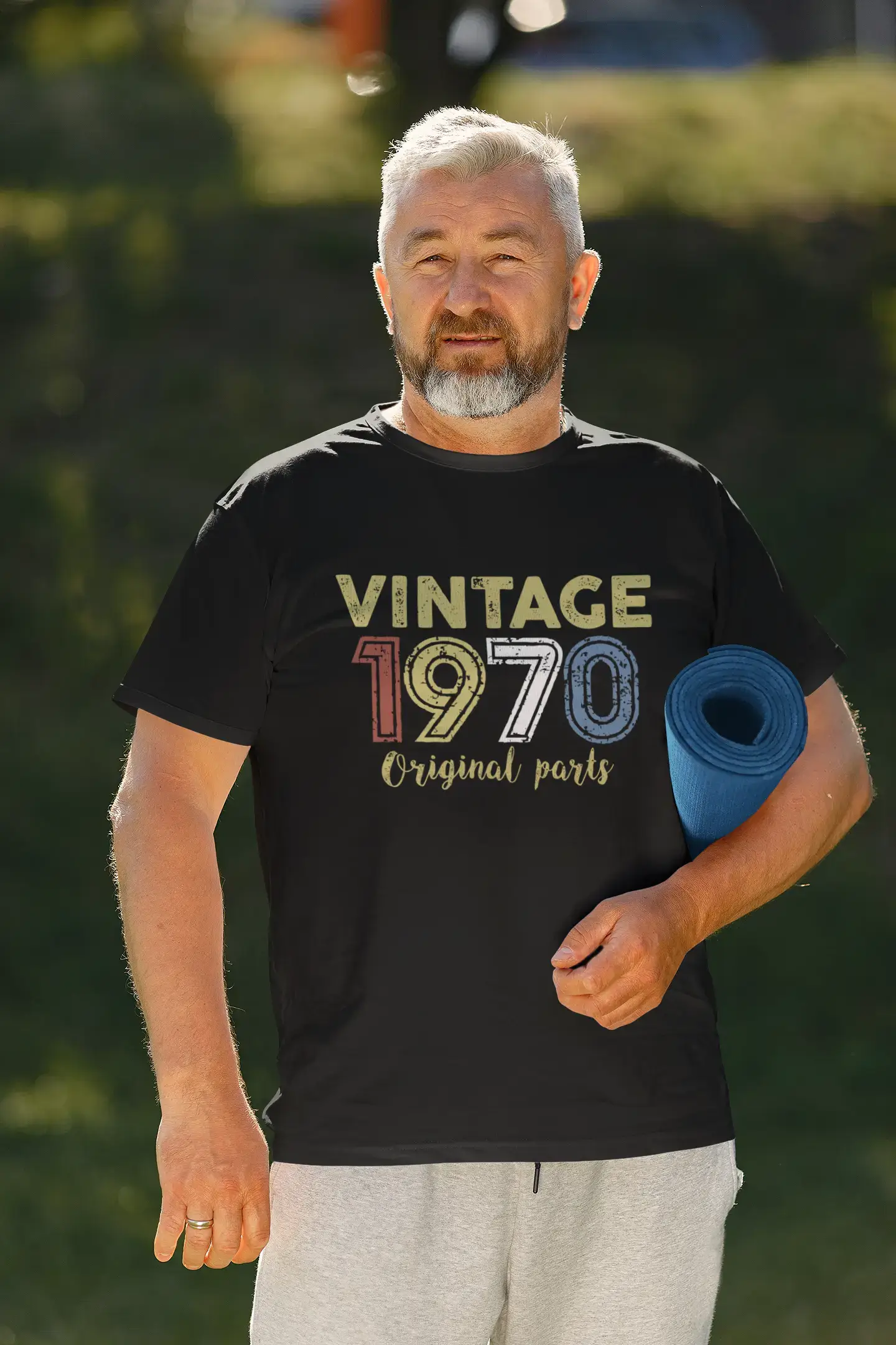 ULTRABASIC - Graphic Printed Men's Vintage 1970 T-Shirt Navy