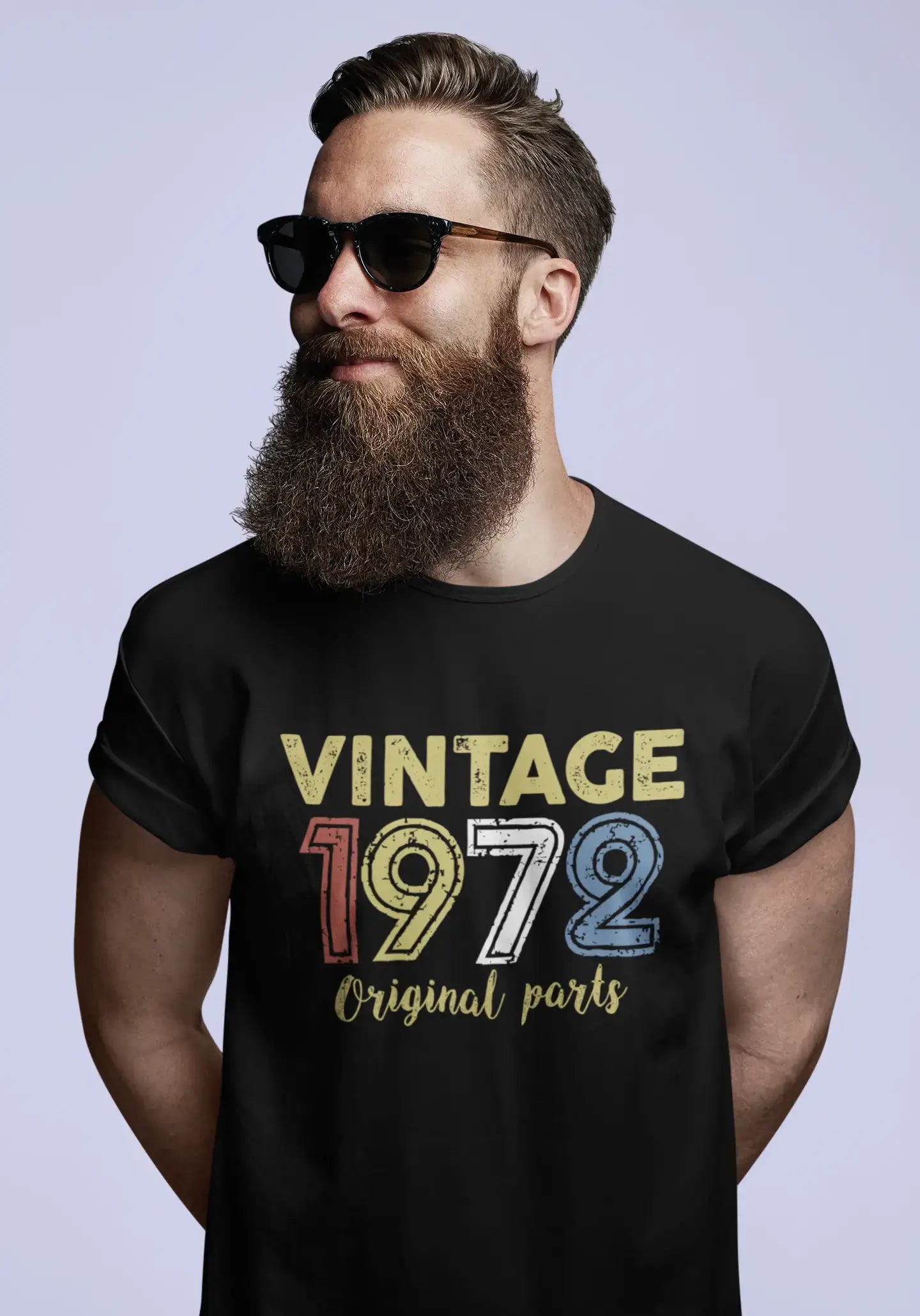 ULTRABASIC - Graphic Printed Men's Vintage 1972 T-Shirt Deep Black