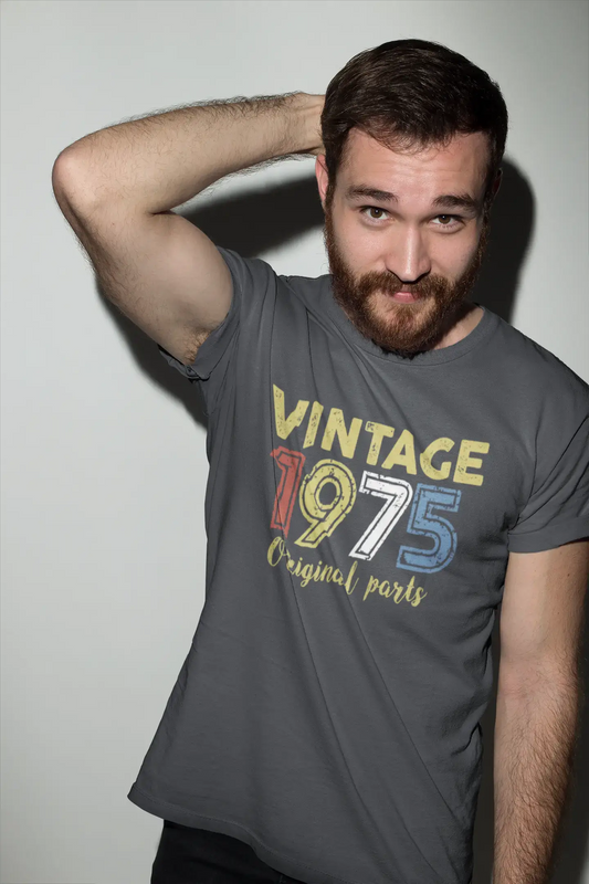 ULTRABASIC - Graphic Printed Men's Vintage 1975 T-Shirt Mouse Grey