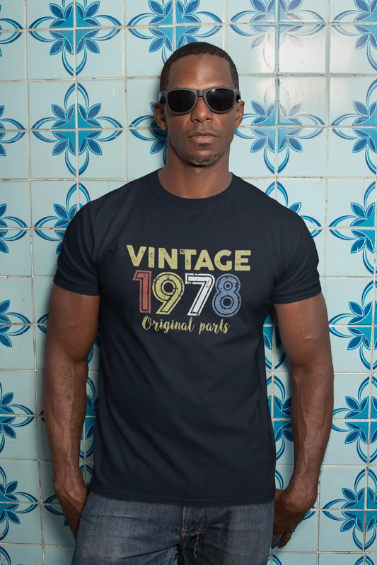 ULTRABASIC - Graphic Printed Men's Vintage 1978 T-Shirt Navy