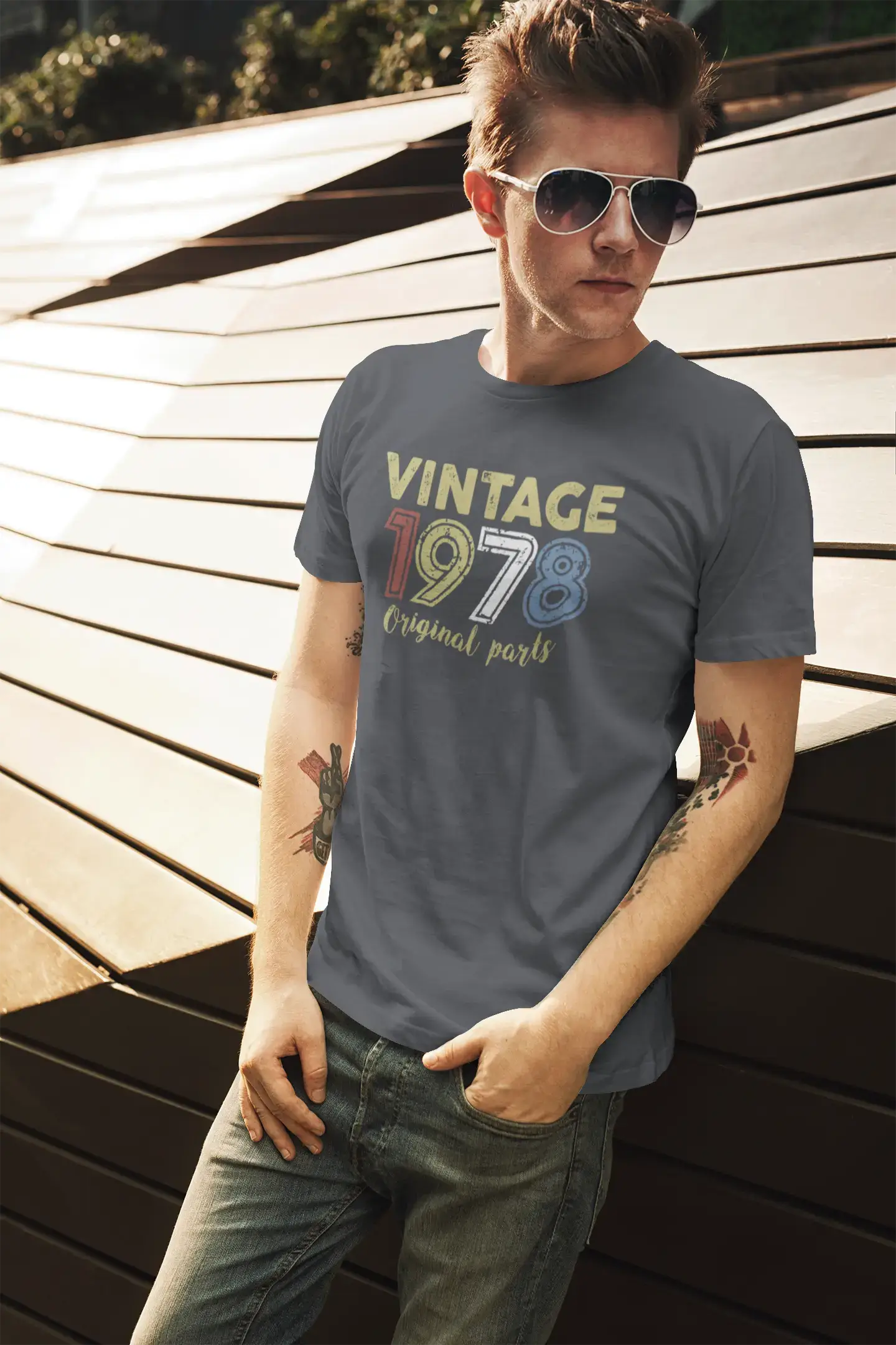 ULTRABASIC - Graphic Printed Men's Vintage 1978 T-Shirt Denim