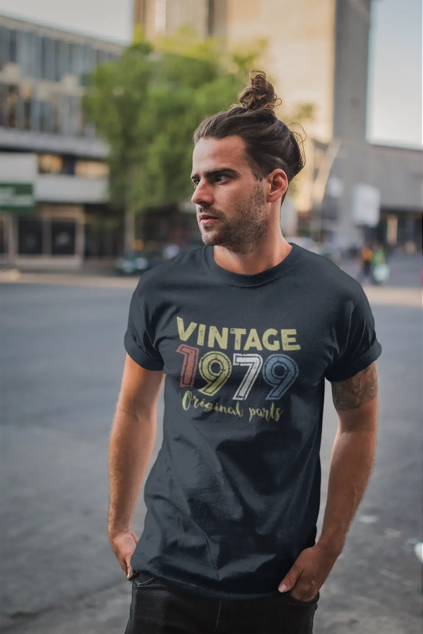 ULTRABASIC - Graphic Printed Men's Vintage 1979 T-Shirt Navy