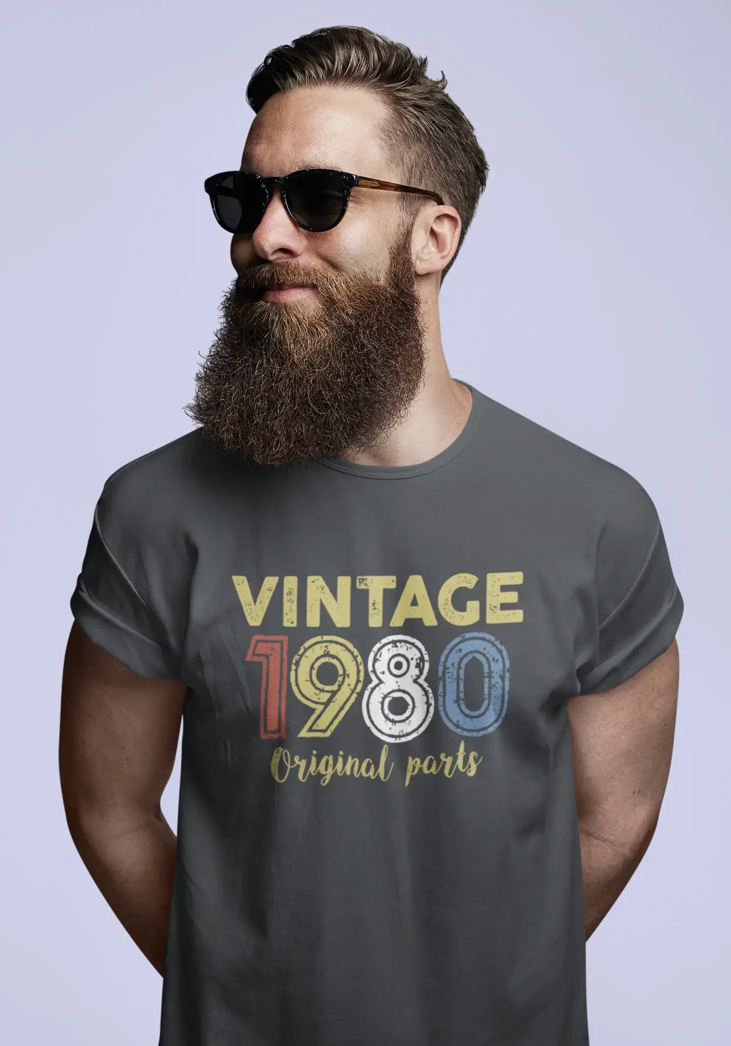 ULTRABASIC - Graphic Printed Men's Vintage 1980 T-Shirt Navy