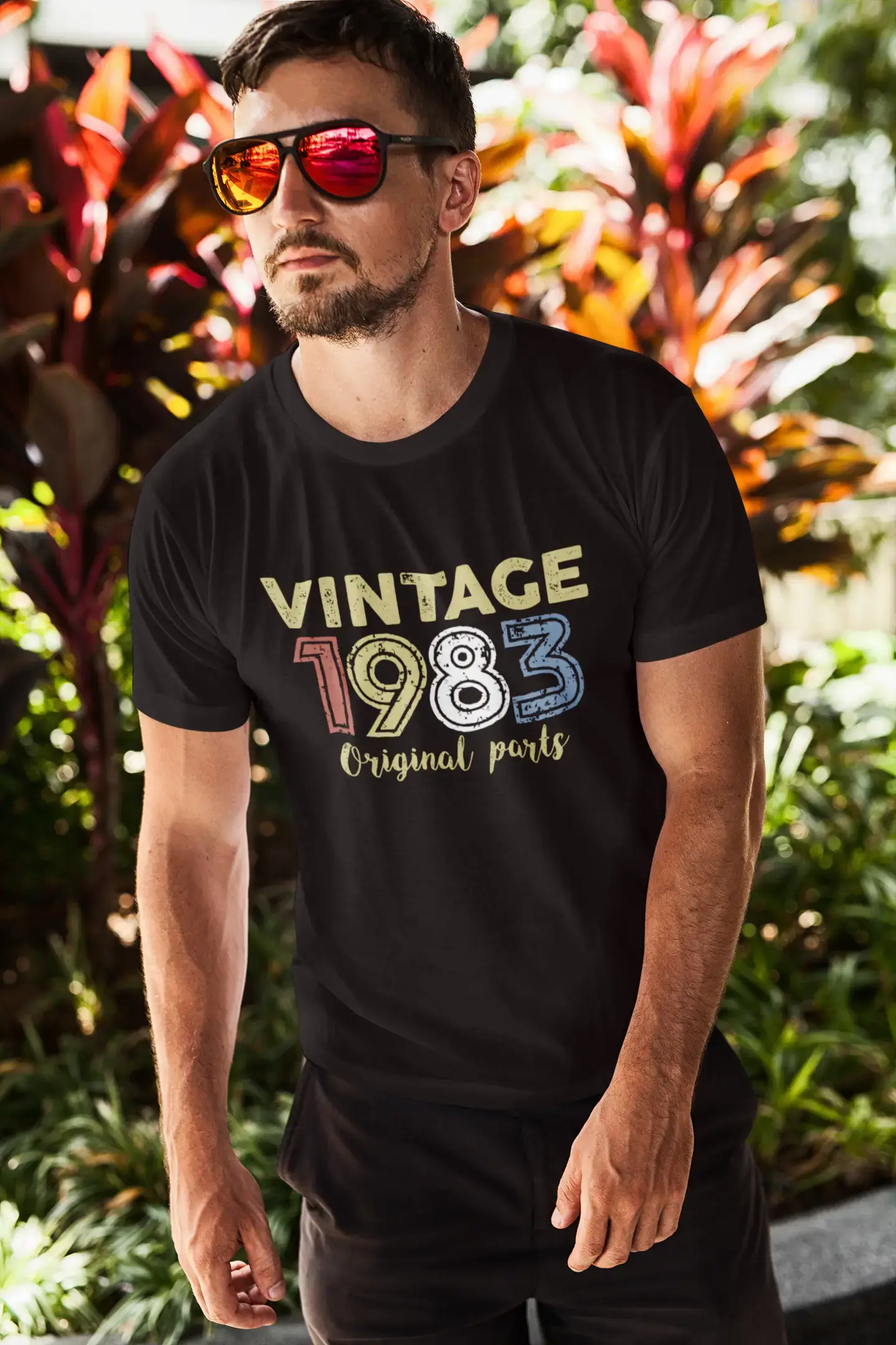 ULTRABASIC - Graphic Printed Men's Vintage 1983 T-Shirt Navy