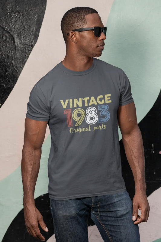 ULTRABASIC - Graphic Printed Men's Vintage 1983 T-Shirt Deep Black