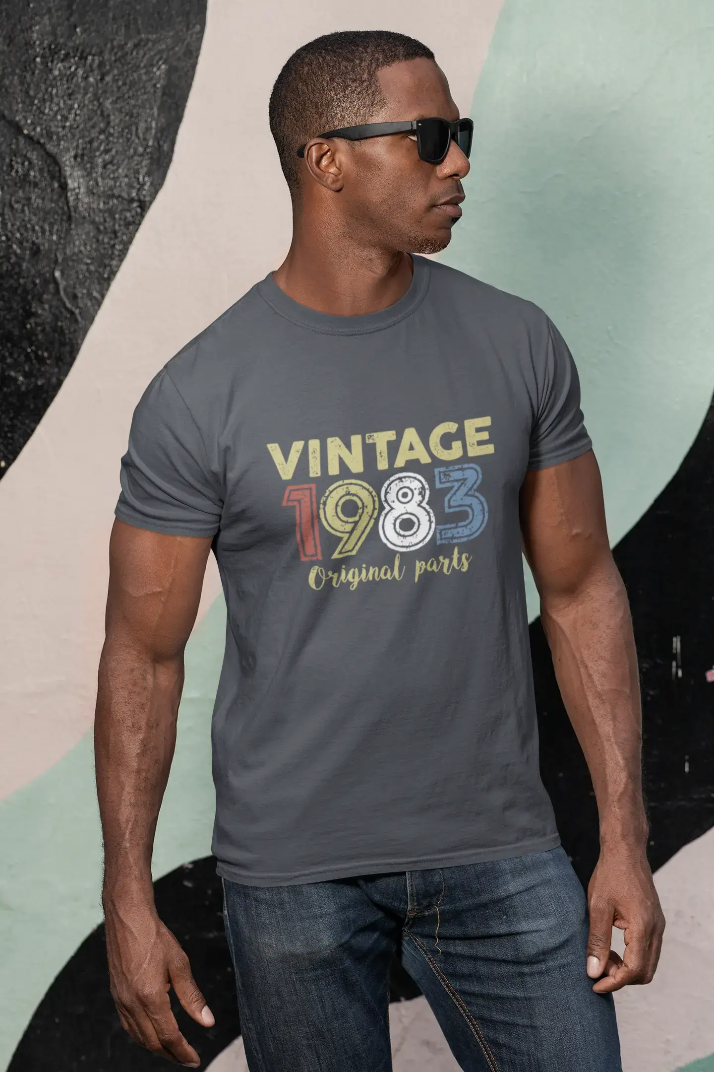 ULTRABASIC - Graphic Printed Men's Vintage 1983 T-Shirt Denim