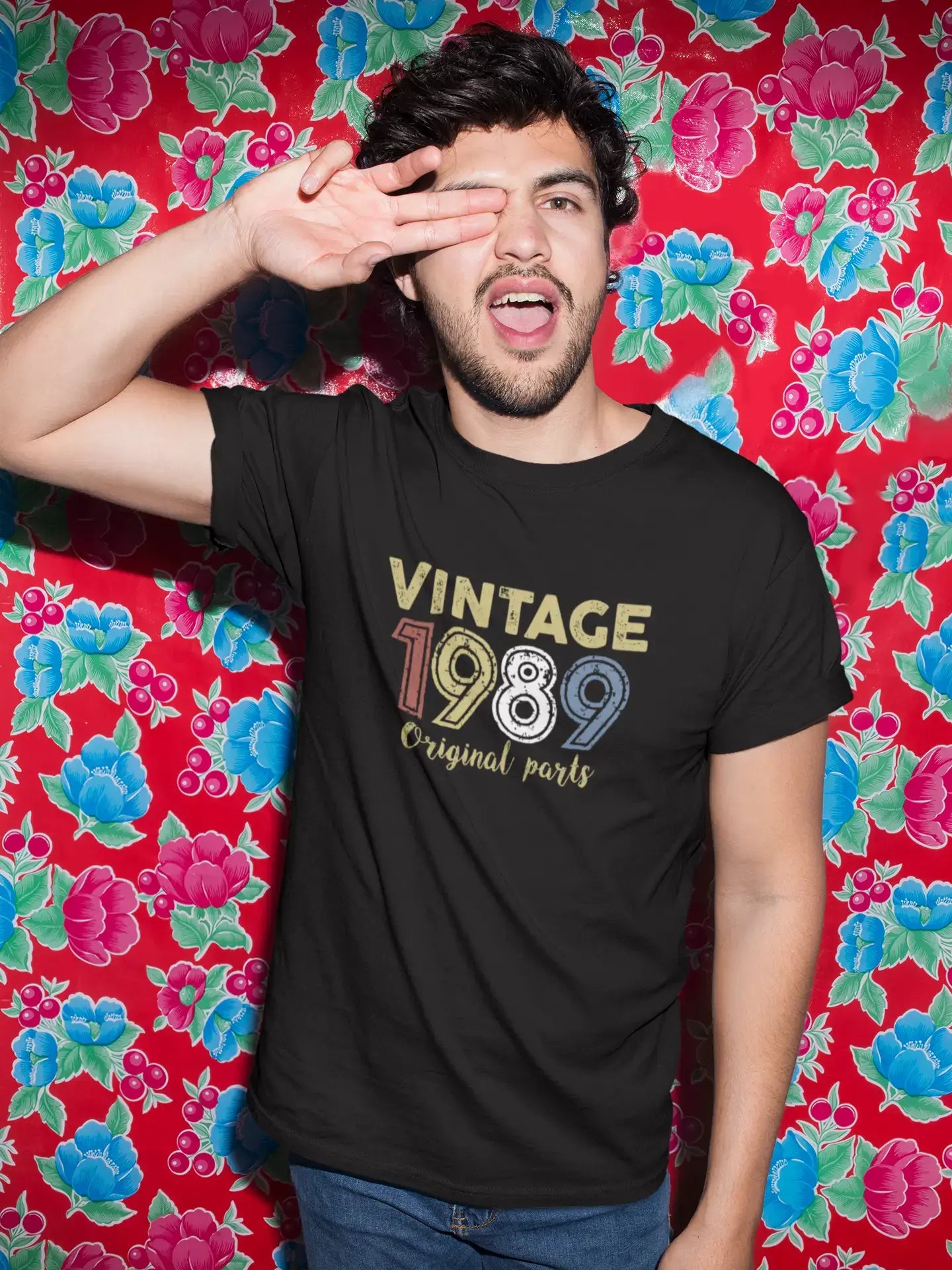 ULTRABASIC - Graphic Printed Men's Vintage 1989 T-Shirt Denim