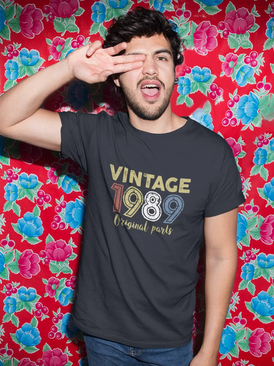 ULTRABASIC - Graphic Printed Men's Vintage 1989 T-Shirt Deep Black