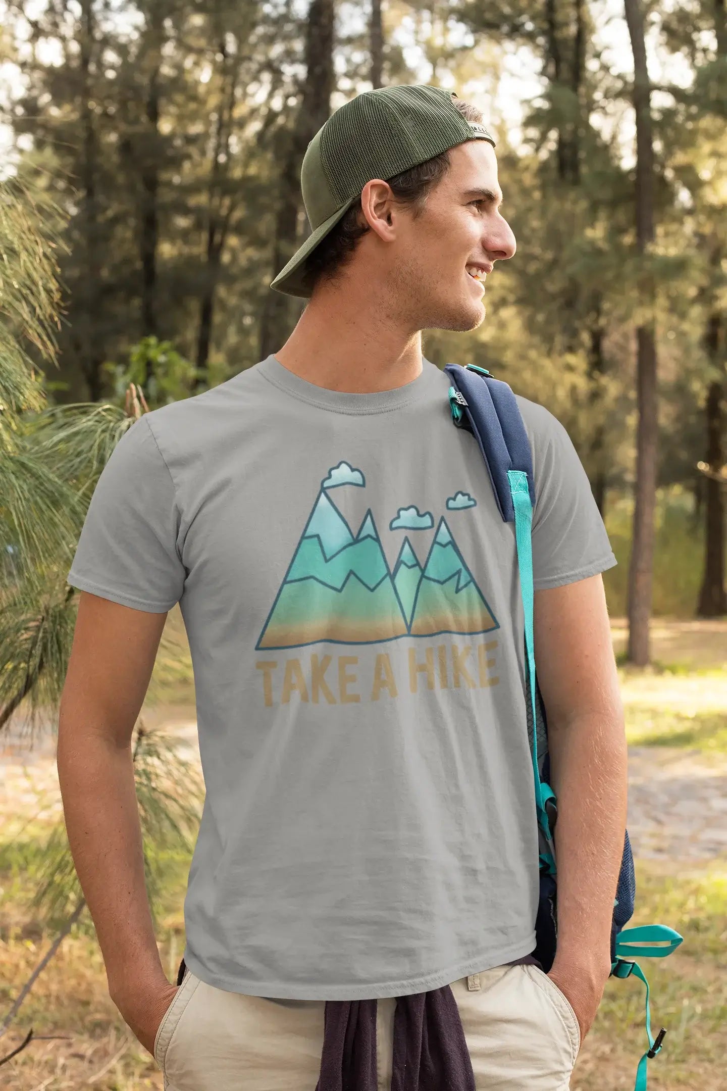 Ultrabasic - Homme Graphique Col V Tee Shirt Take a Hike