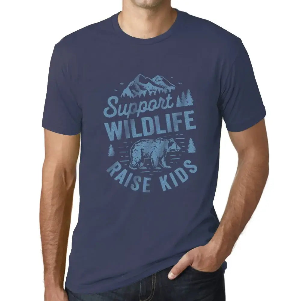 Men's Graphic T-Shirt Support Wildlife Limited Edition Short Sleeve Tee-Shirt Vintage Birthday Gift Novelty