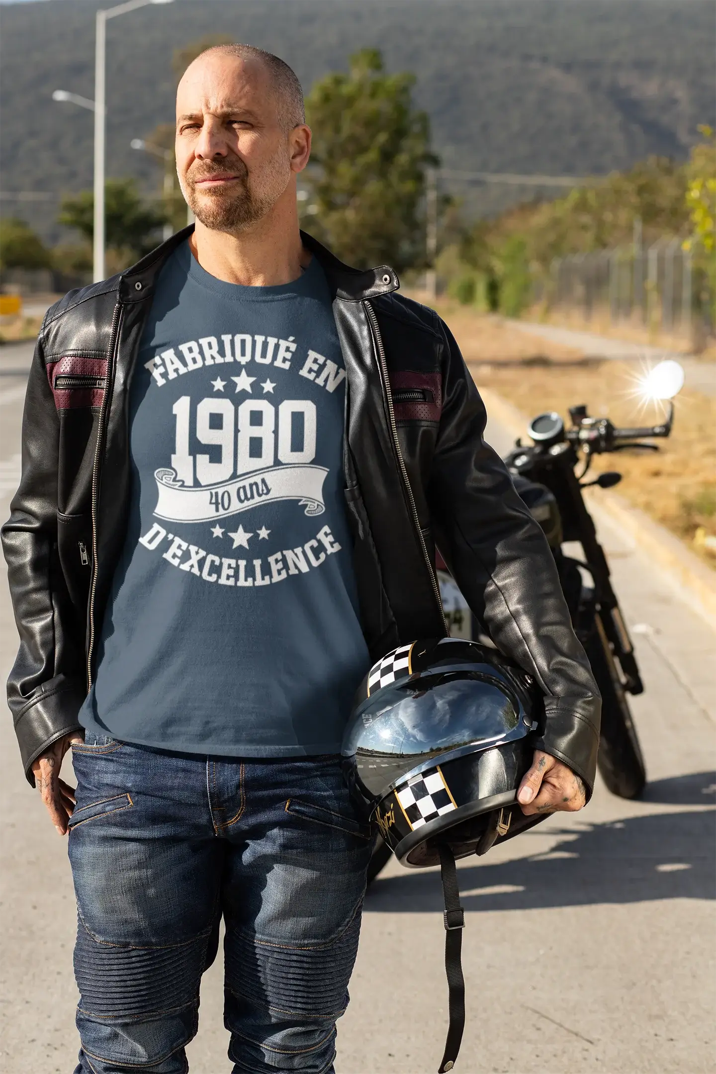 Men's Graphic Fabriqué en 1980, 40 Ans d'être Génial T-Shirt
