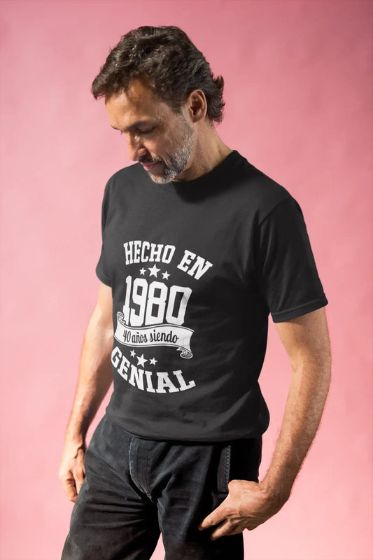 Men's Graphic T-Shirt Hecho en 1980, 40 años de ser Genial T-Shirt
