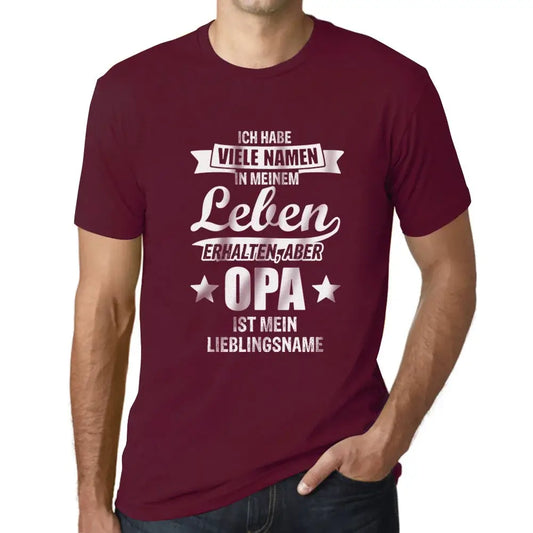 Men's Graphic T-Shirt – Ich Habe Viele Namen In Meinem Leben Erhalten, Aber Opa Ist Mein Lieblingsname – Eco-Friendly Limited Edition Short Sleeve Tee-Shirt Vintage Birthday Gift Novelty