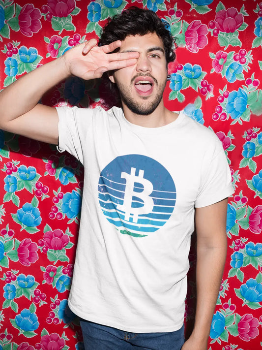Ultrabasic® Homme T-Shirt Graphique Bitcoin Ancien Le Coucher du Soleil BTC HODL Idée Cadeau Tee Crypto Traders