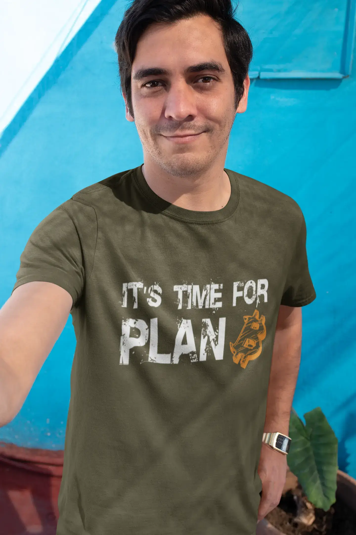 Ultrabasic® Homme T-Shirt Graphique It's Time for Plan B Bitcoin BTC HODL Idée Cadeau Tee Crypto