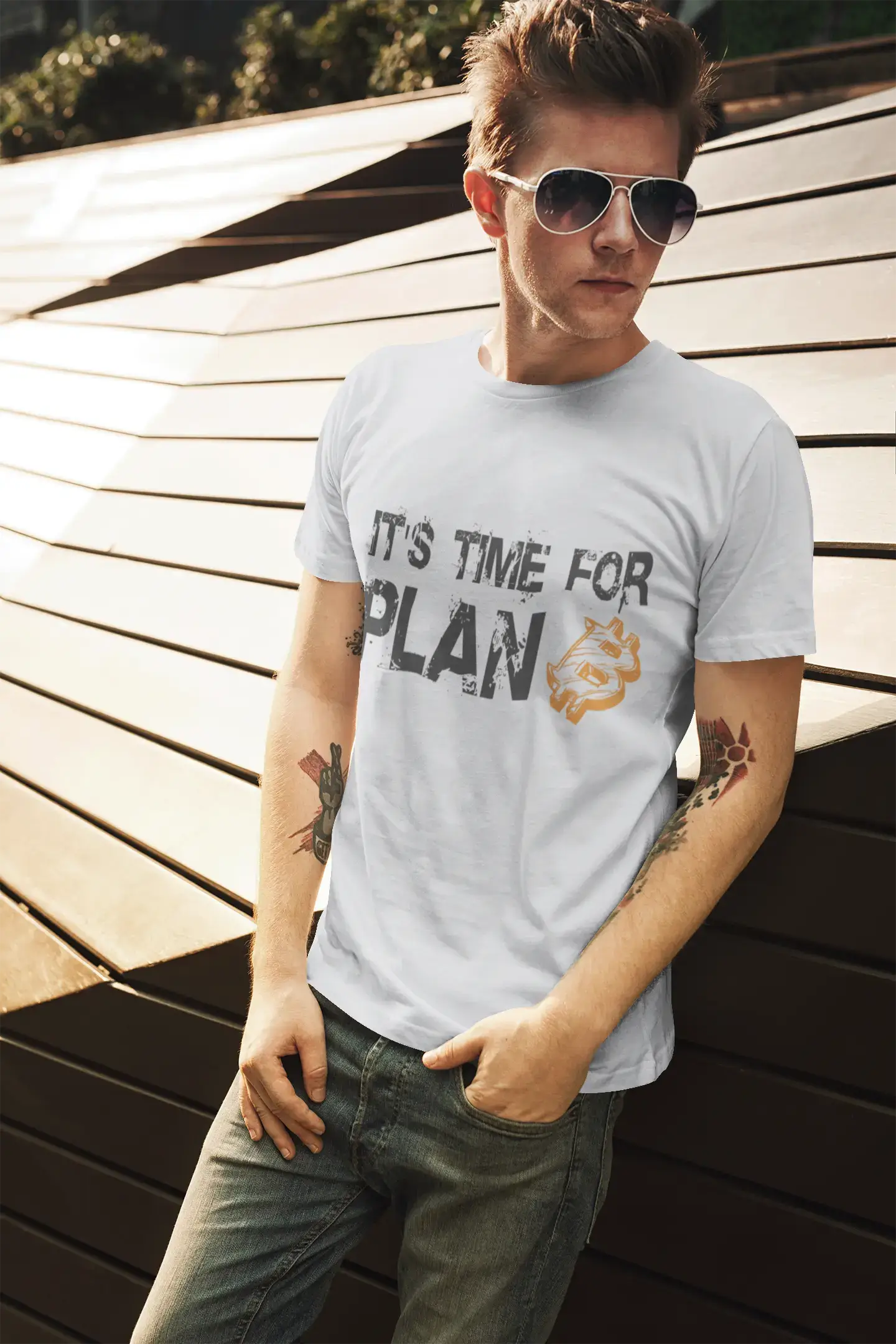 Ultrabasic® Homme T-Shirt Graphique It's Time for Plan B Bitcoin BTC HODL Idée Cadeau Tee Crypto
