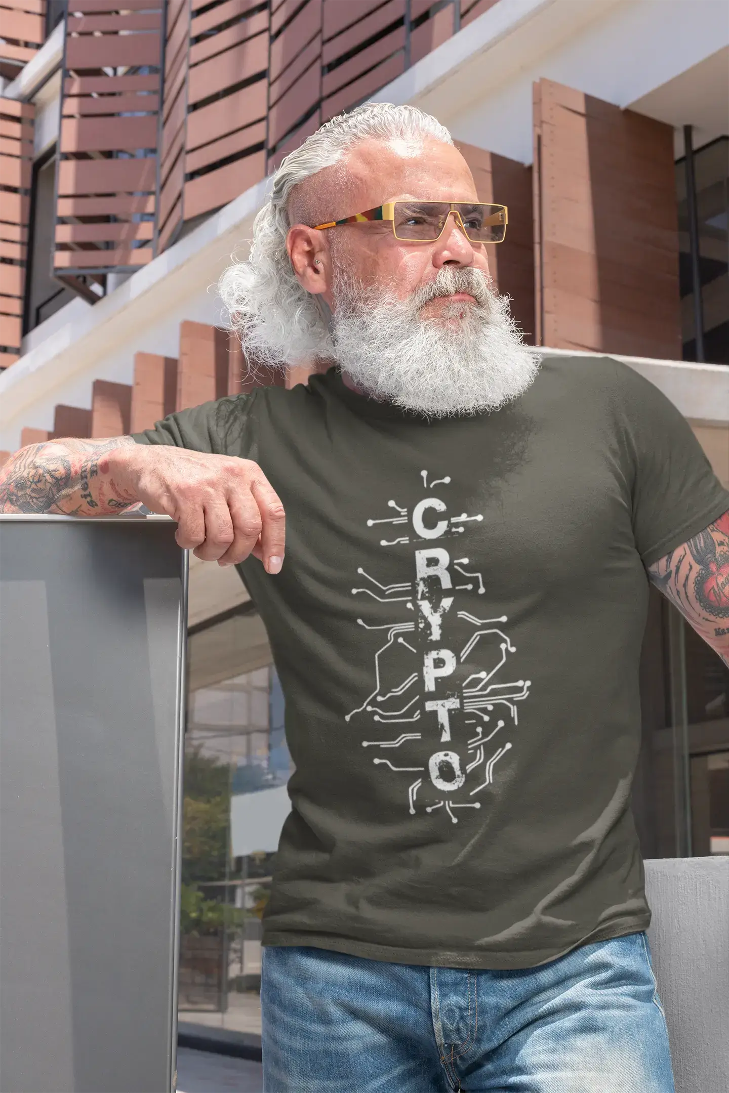 Ultrabasic® Homme T-Shirt Graphique Digital Blockchain T-Shirt Crypto Idée Cadeau Tee Traders