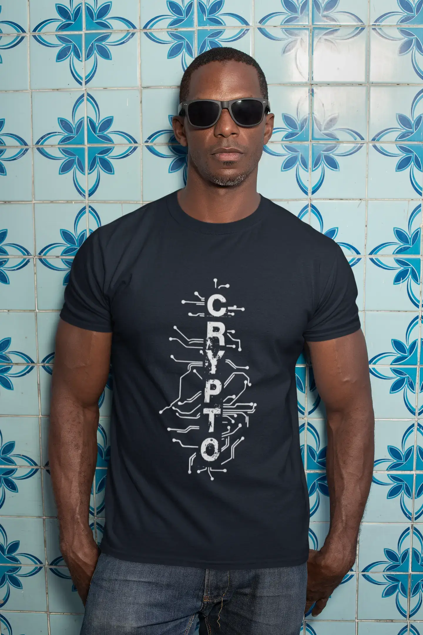 Ultrabasic® Homme T-Shirt Graphique Digital Blockchain T-Shirt Crypto Idée Cadeau Tee Traders