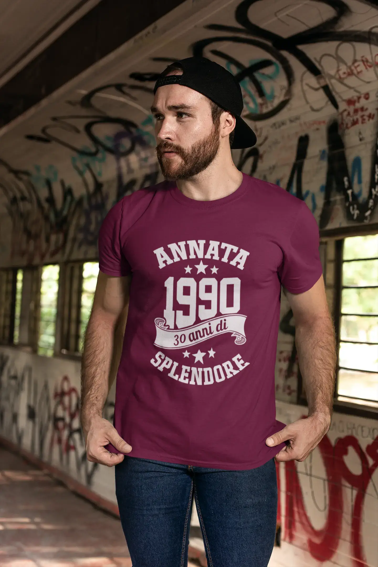 Ultrabasic® Homme T-Shirt Graphique Vintage Fatto nel 1990, 30 Anni di Splendore Anniversaire Cadeau