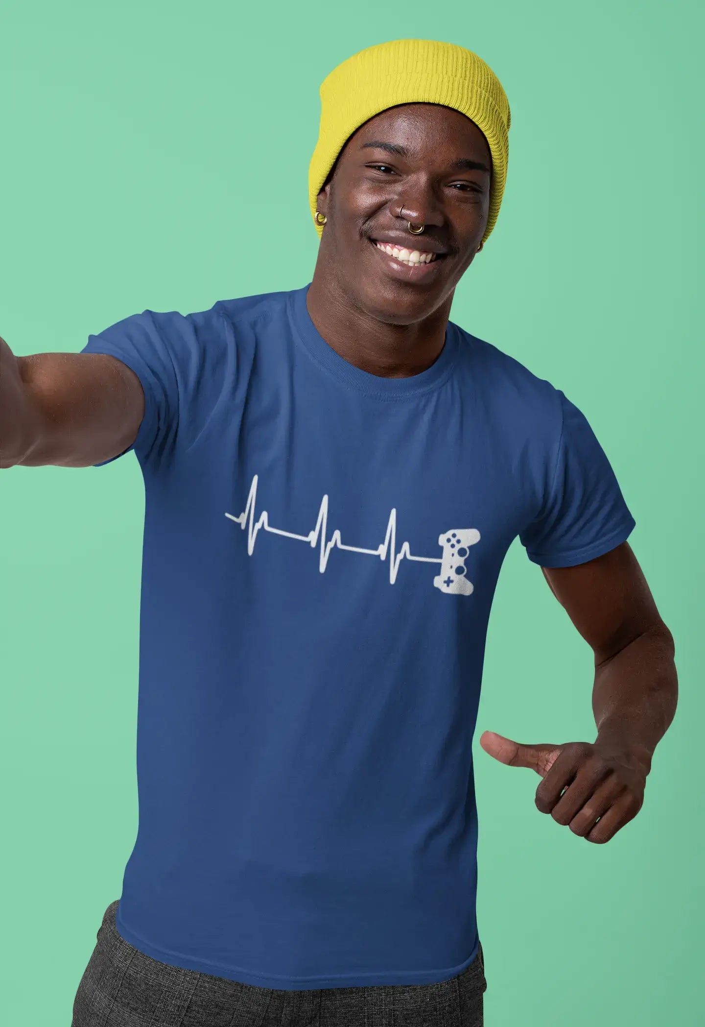 Ultrabasic® Homme T-Shirt Graphique Joueur Contrôleur Heartbeat Marrant Gaming Cadeau Idée