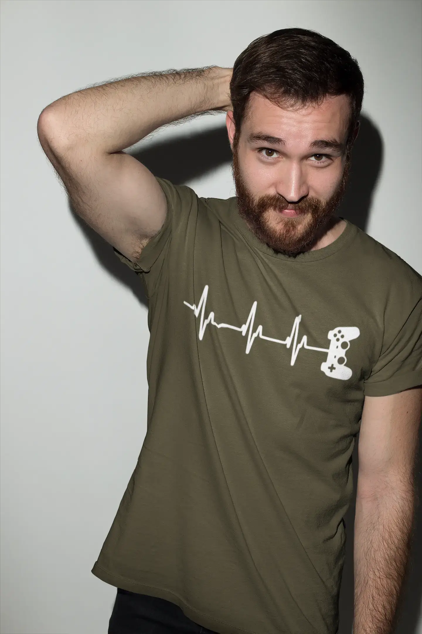 Ultrabasic® Homme T-Shirt Graphique Joueur Contrôleur Heartbeat Marrant Gaming Cadeau Idée