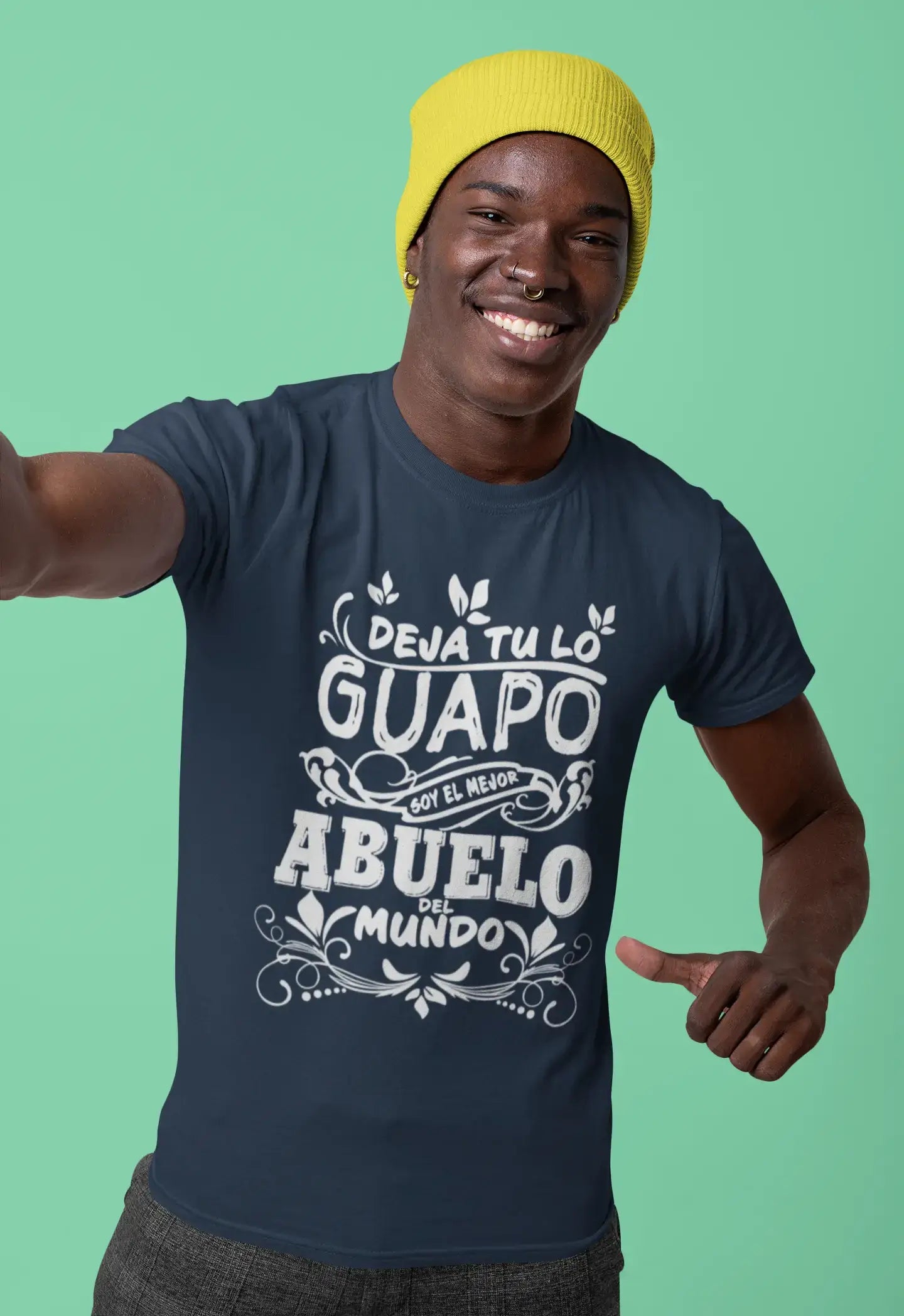 Ultrabasic® Homme T-Shirt Graphique Mejor Abuelo Del Mundo Anniversaire génial Chemise