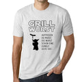 Uomo Maglietta – Grill Wurst Aufpassen Du Musst, Die Wurst Schon Eine Dunkle Seite Hat – T-shirt Stampa Grafica Divertente Vintage Idea Regalo Originale Alla Moda
