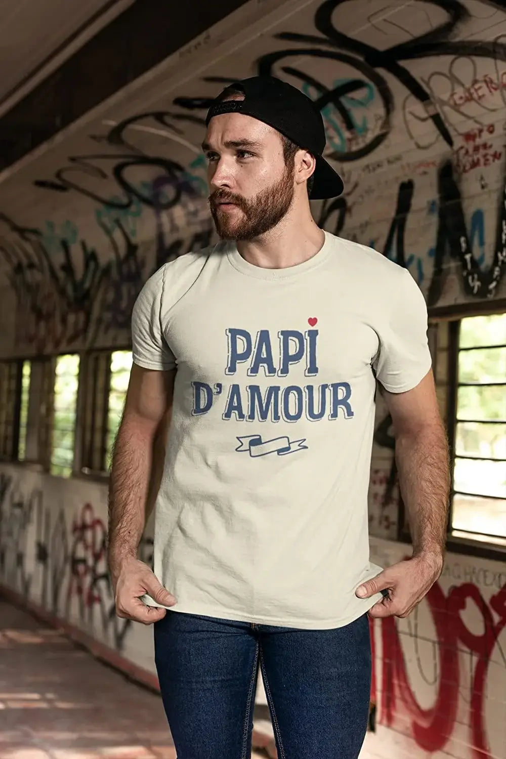 Homme T-shirt Graphique Papi D'Amour Cadeau Imprimé Tee-Shirt
