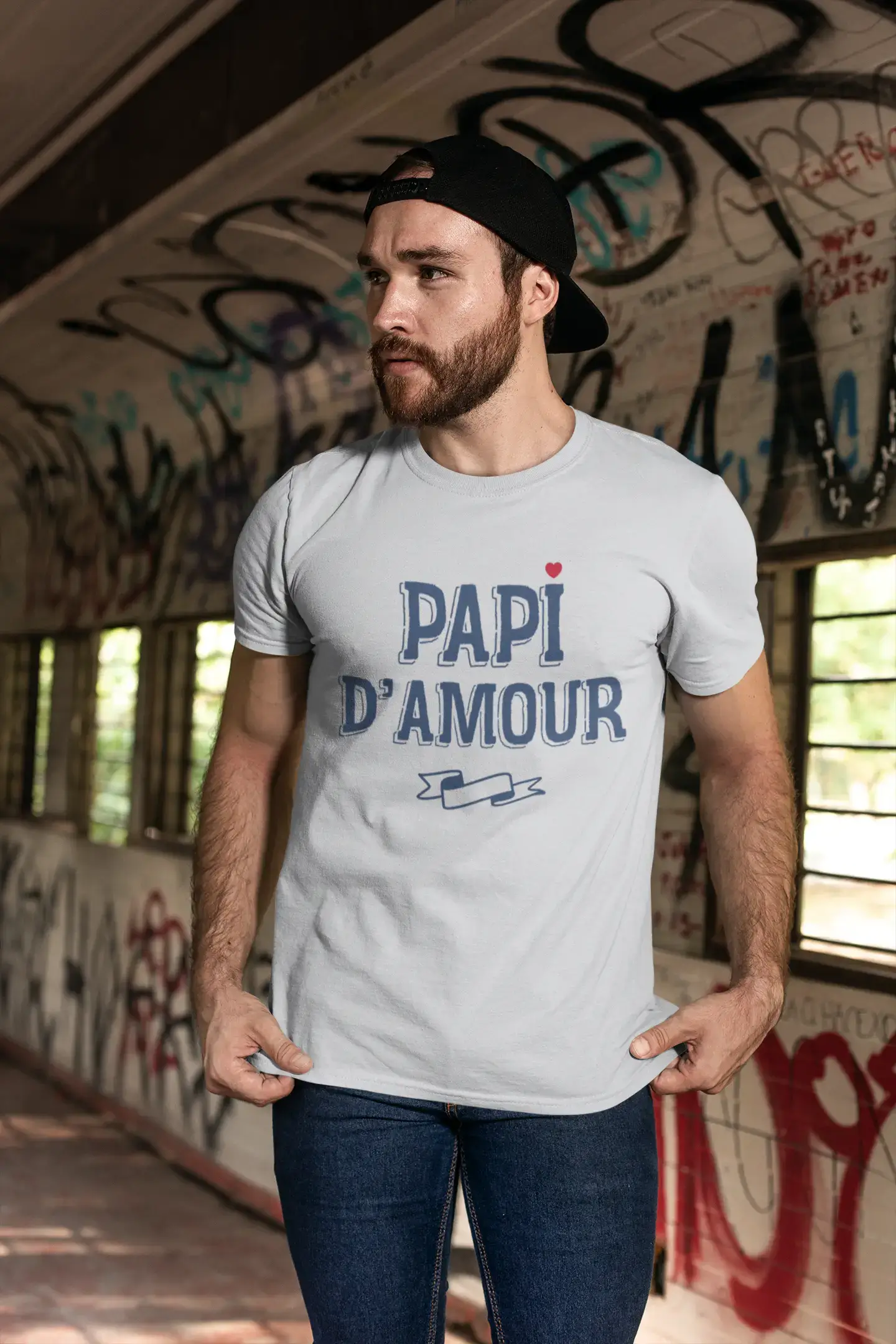 Homme T-shirt Graphique Papi D'Amour Cadeau Imprimé Tee-Shirt