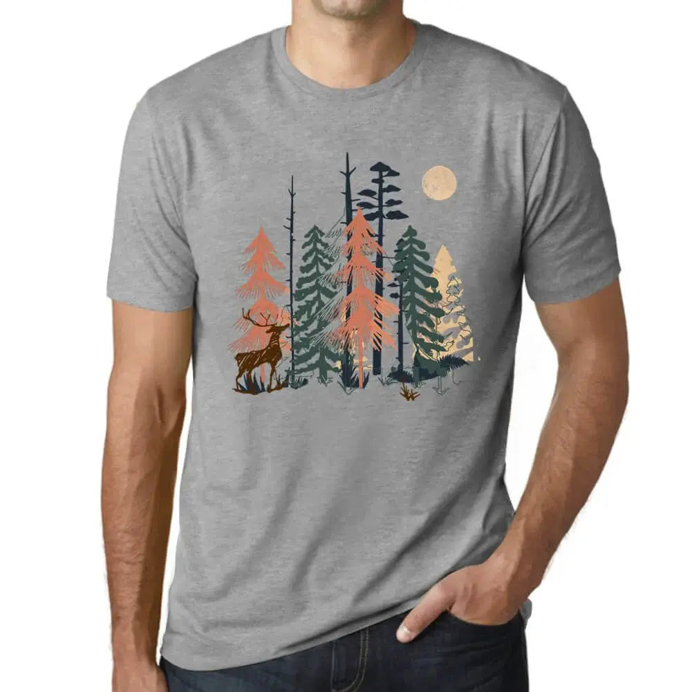 Men's Graphic T-Shirt Nature Forest Moon Eco-Friendly Limited Edition Short Sleeve Tee-Shirt Vintage Birthday Gift Novelty