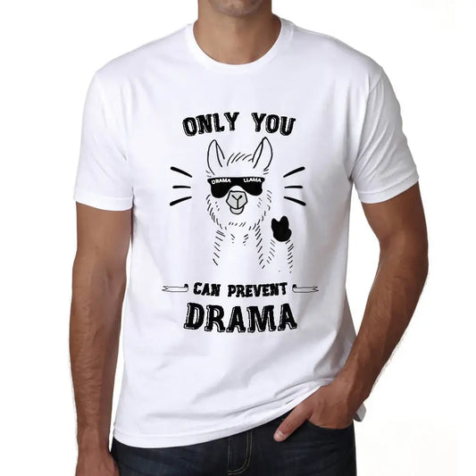Men's Graphic T-Shirt Only You Lama Can Prevent Drama Eco-Friendly Limited Edition Short Sleeve Tee-Shirt Vintage Birthday Gift Novelty